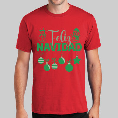 Adult T-Shirt - Winter Holidays - Feliz Navidad - Green Thumbnail