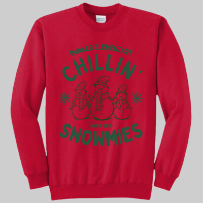 Adult Crewneck - Winter Holidays - Chillin' - Green Thumbnail