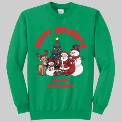 Adult Crewneck - Winter Holidays - Happy Holidays - Red Thumbnail