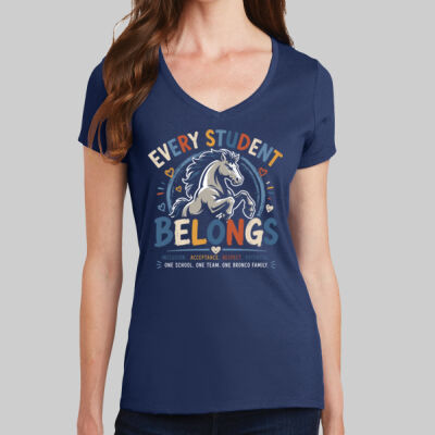 Women's V Neck Tee - Every Student Belongs Thumbnail